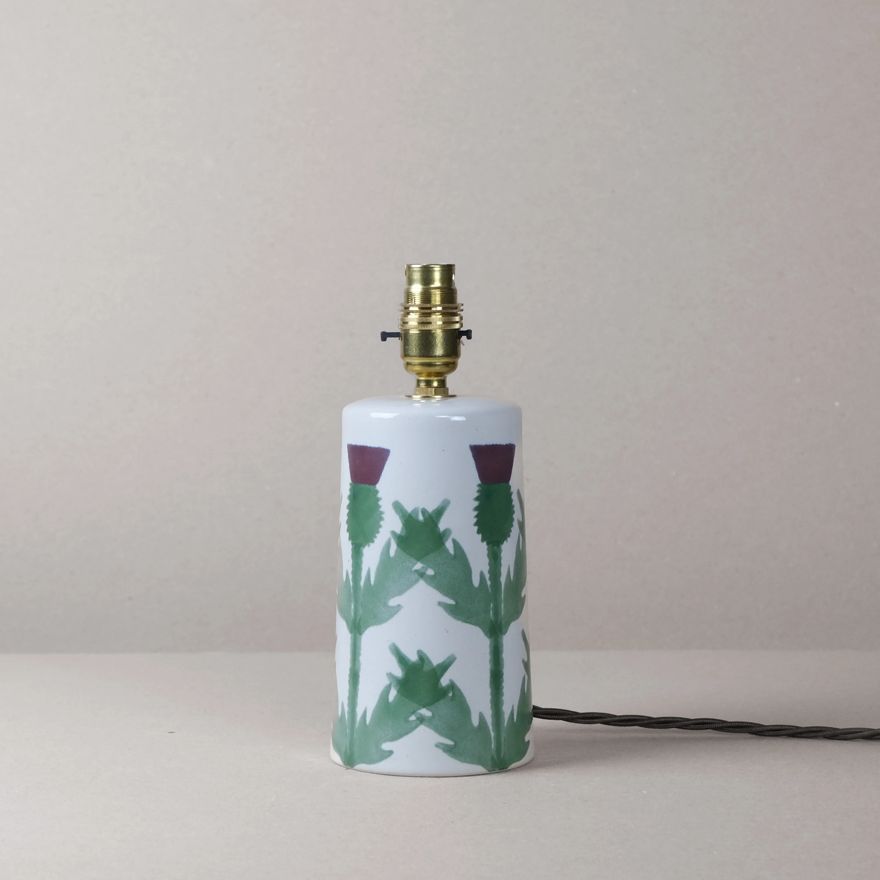 Cream Thistle Small Tapered Lamp - Image 2